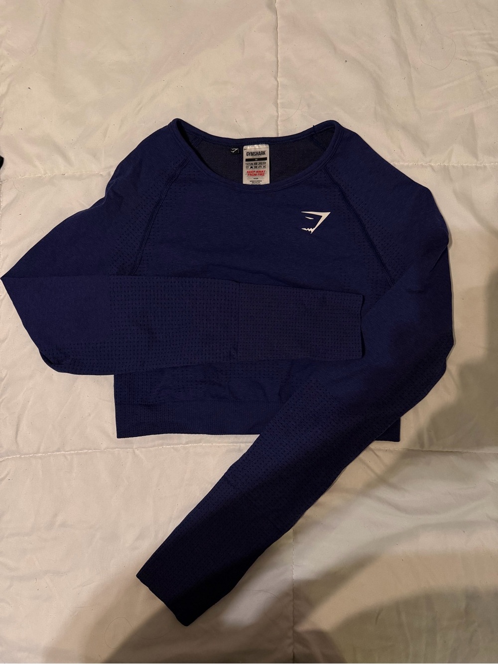 Gymshark Cobalt Purple Marl Seamless Crop Long Sleeve